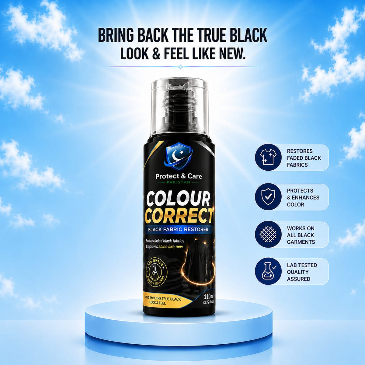 Colour Correct Black Fabric Restorer